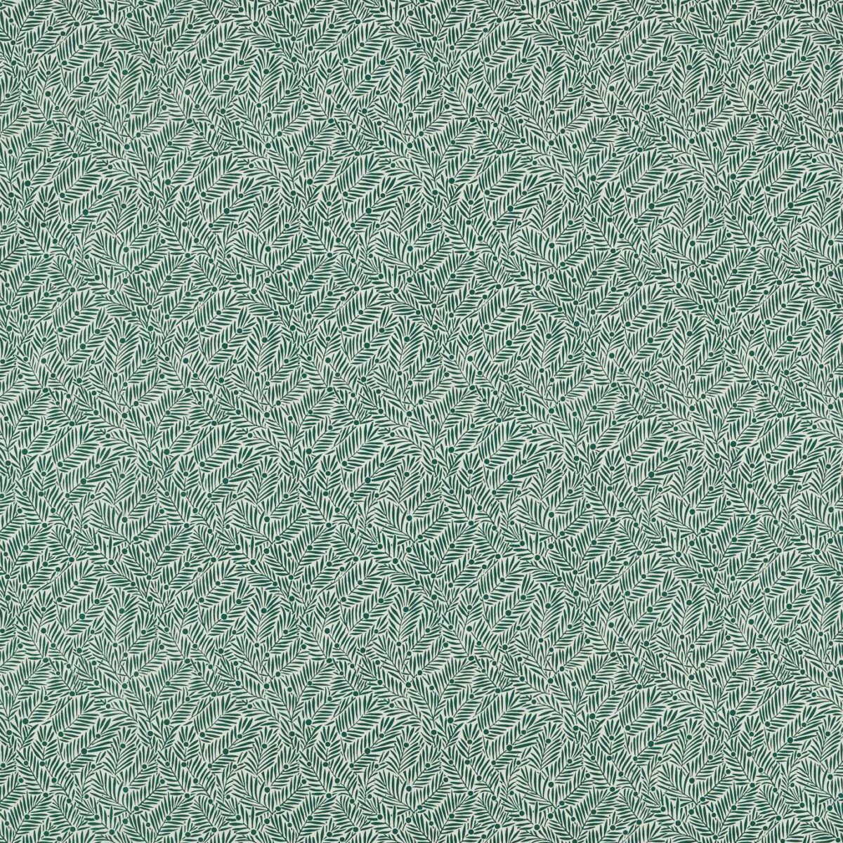 green botanical linen fabric from William Morris & Co