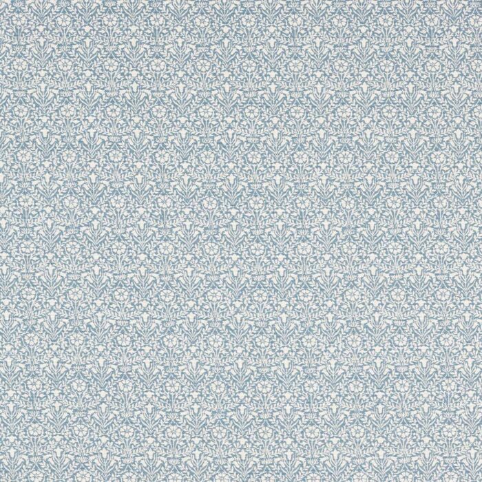 Bellflowers Weave Fabric - Mineral Blue swatch