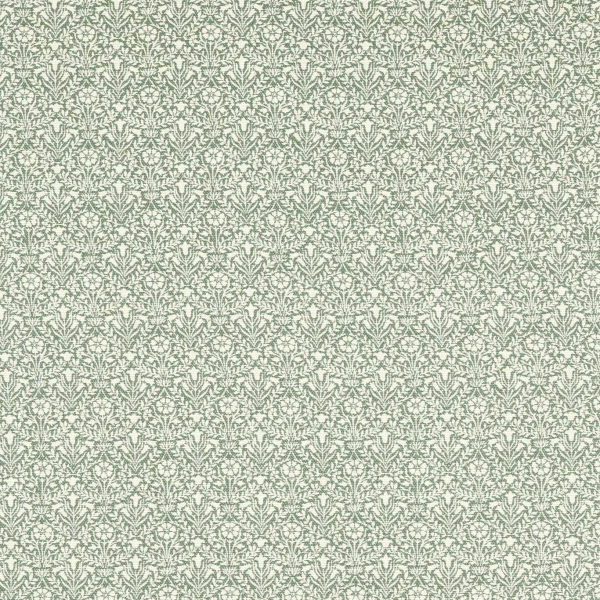 green botanical jacquard fabric from William Morris & Co