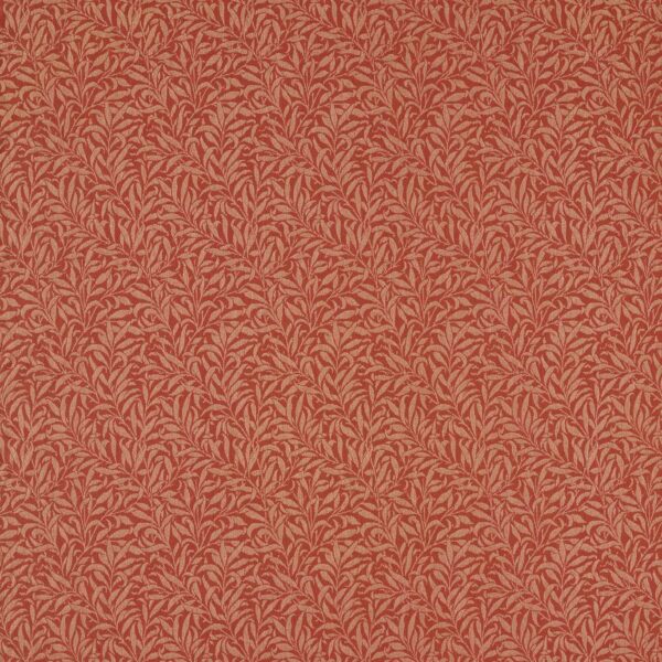 red botanical woven fabric from William Morris & Co