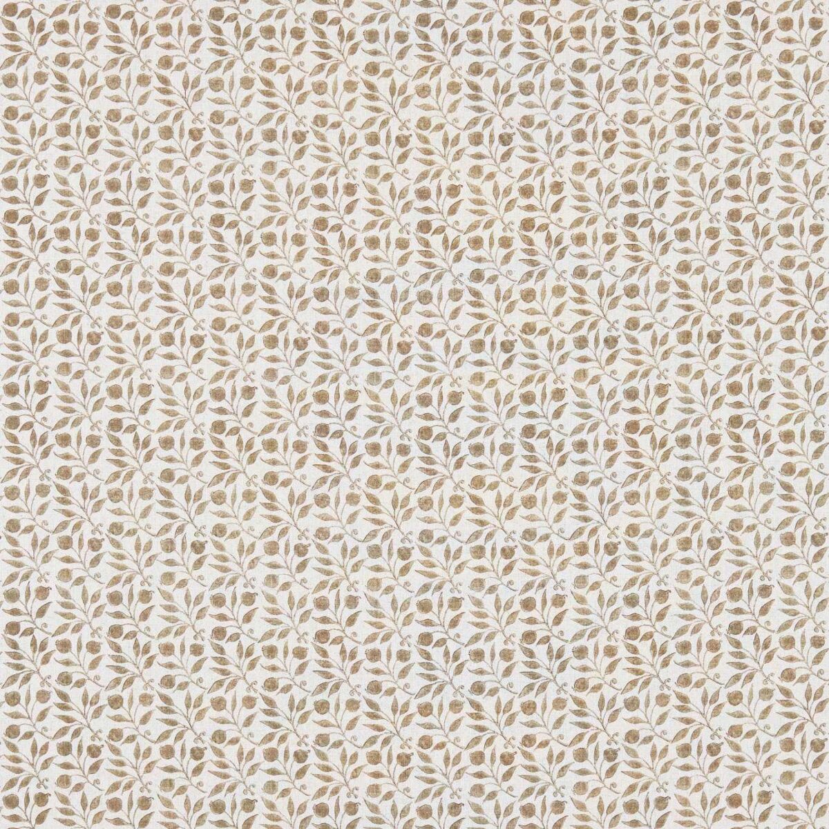 Rosehip Fabric - Linen / Ecru by neutral botanical linen fabric from William Morris & Co