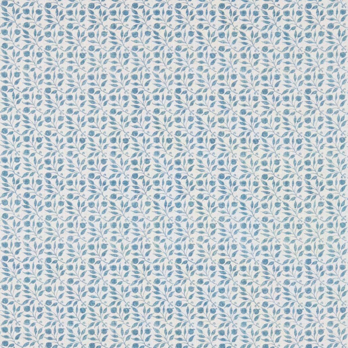 blue botanical linen fabric from William Morris & Co
