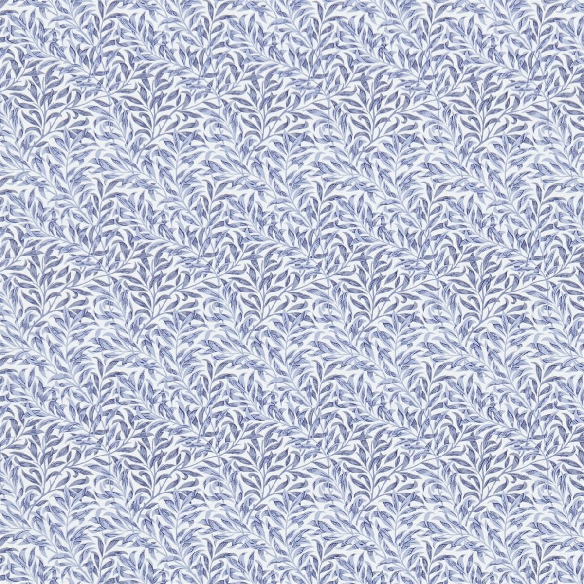 Willow Boughs Fabric - Blue by purple botanical cotton fabric from William Morris & Co