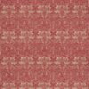 red botanical linen fabric from William Morris & Co