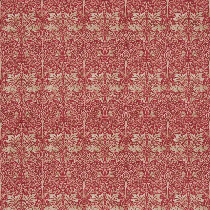 Brer Rabbit Fabric - Red / Hemp swatch