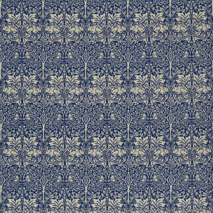 Brer Rabbit Fabric - Indigo / Vellum swatch