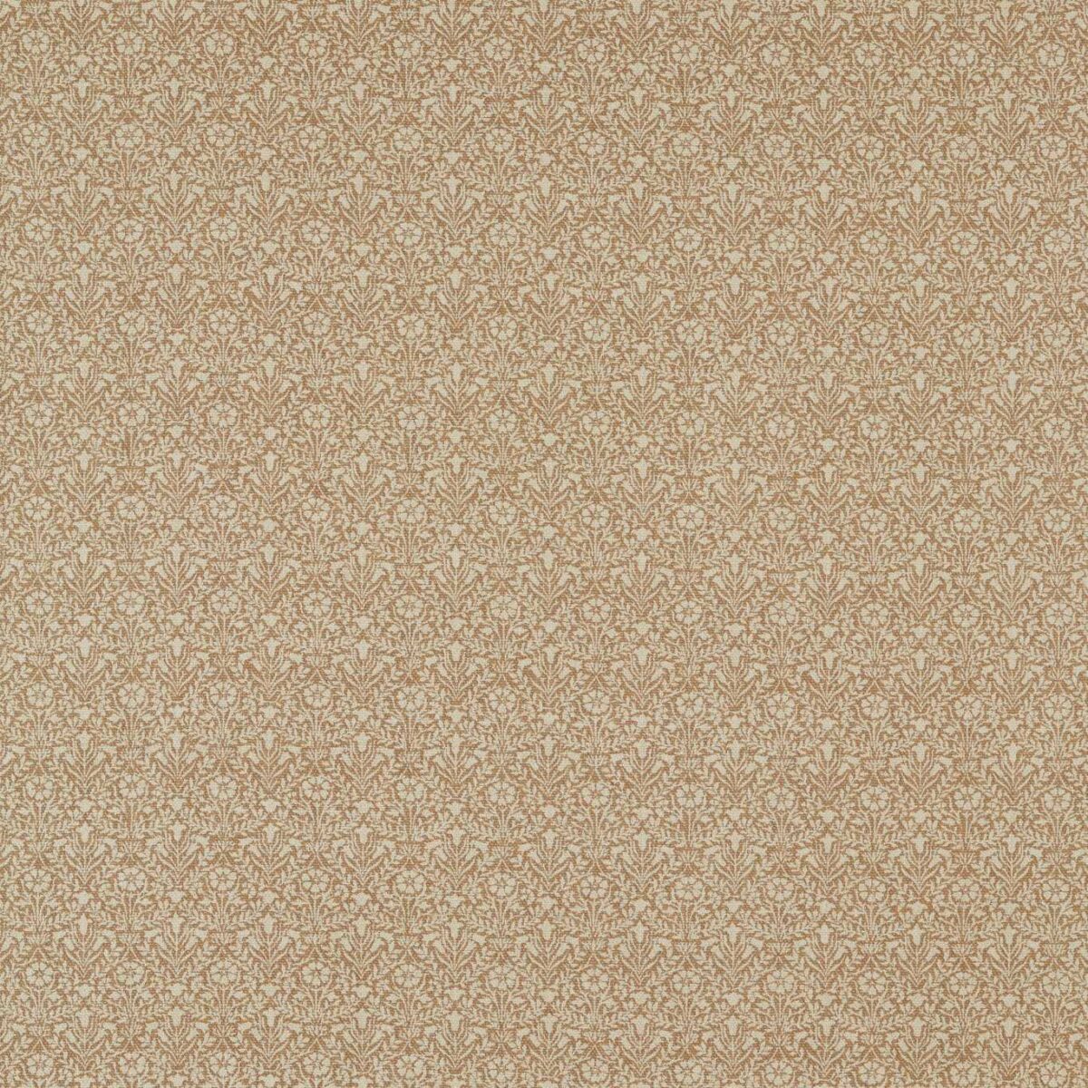 Bellflowers Weave Fabric - Wheat by brown botanical jacquard fabric from William Morris & Co