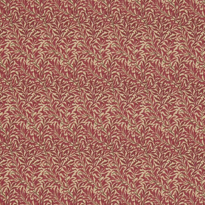 Willow Bough Fabric - Crimson / Manilla swatch