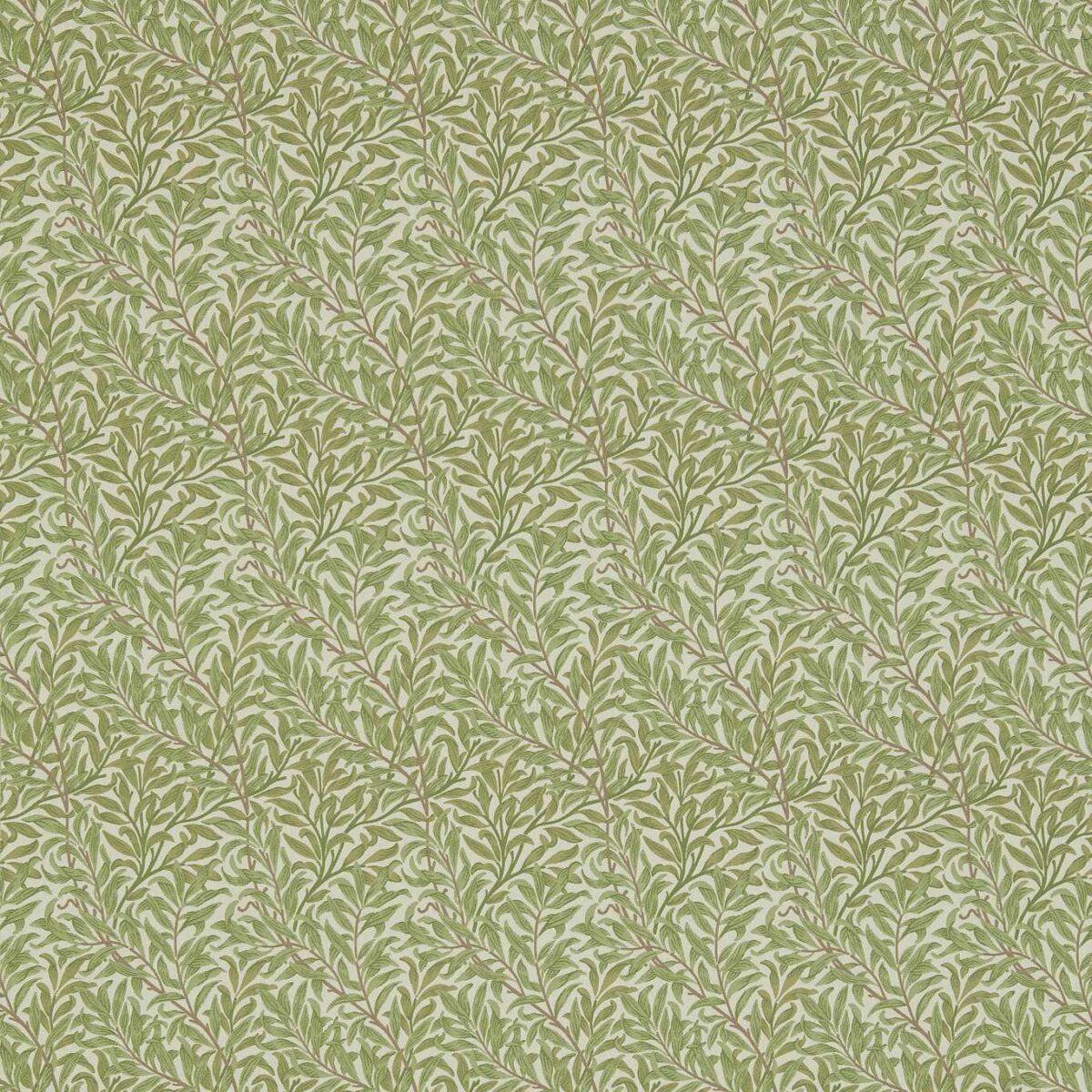 Willow Bough Fabric - Artichoke / Olive by green botanical cotton fabric from William Morris & Co