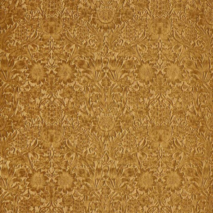 Sunflower Caffoy Velvet Fabric - Sussex Rush swatch