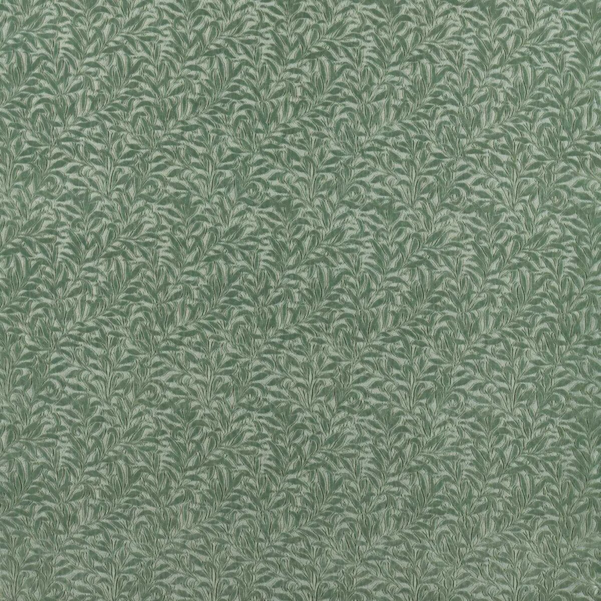 Willow Boughs Caffoy Velvet Fabric - Mumington's Stem by green botanical velvet-chenille fabric from William Morris & Co