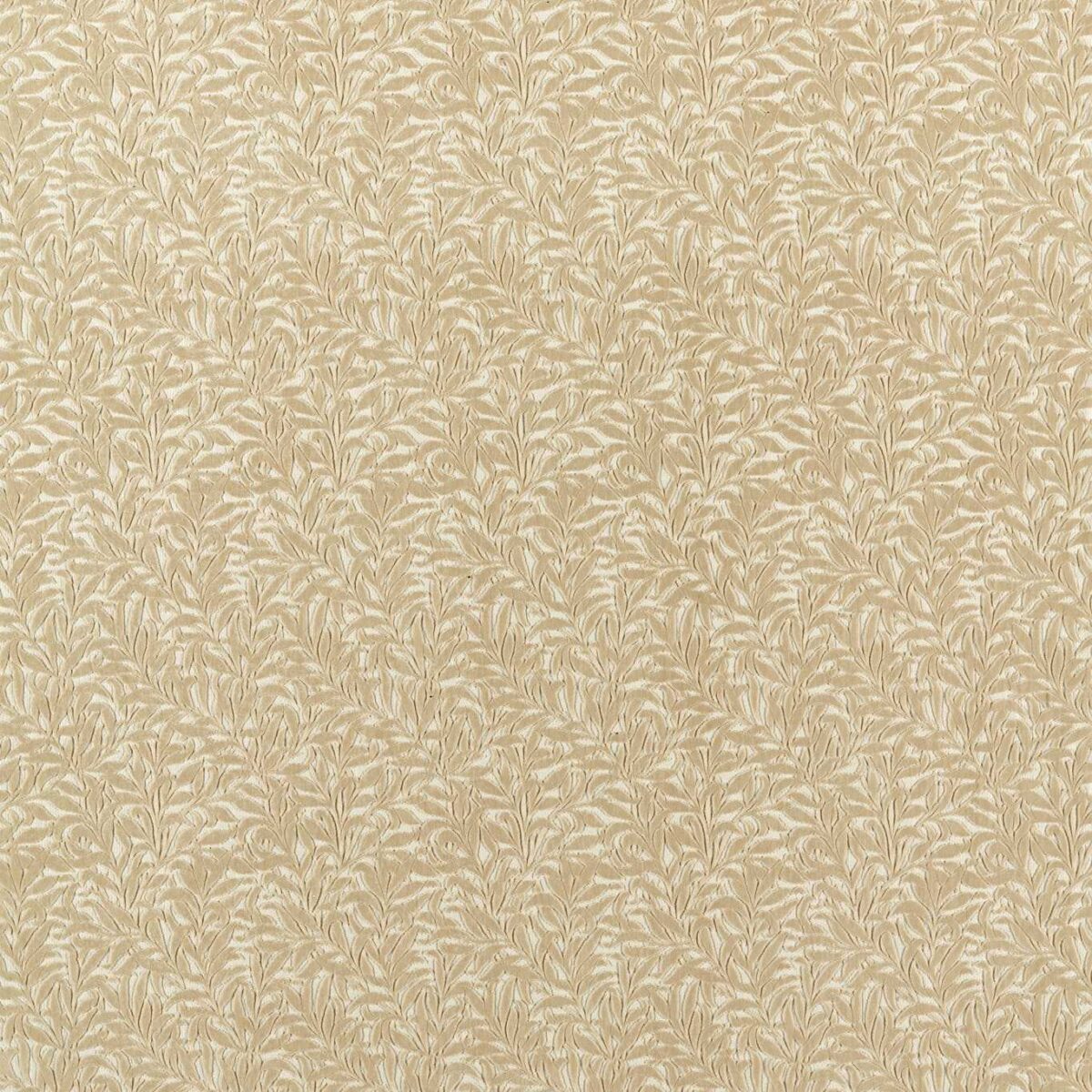 Willow Boughs Caffoy Velvet Fabric - Pearwood by neutral botanical velvet-chenille fabric from William Morris & Co