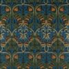 blue botanical velvet-chenille fabric from William Morris & Co