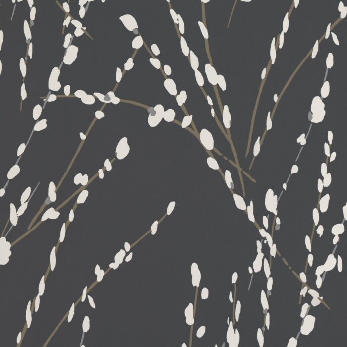 Mikado Wallcovering - Charcoal swatch