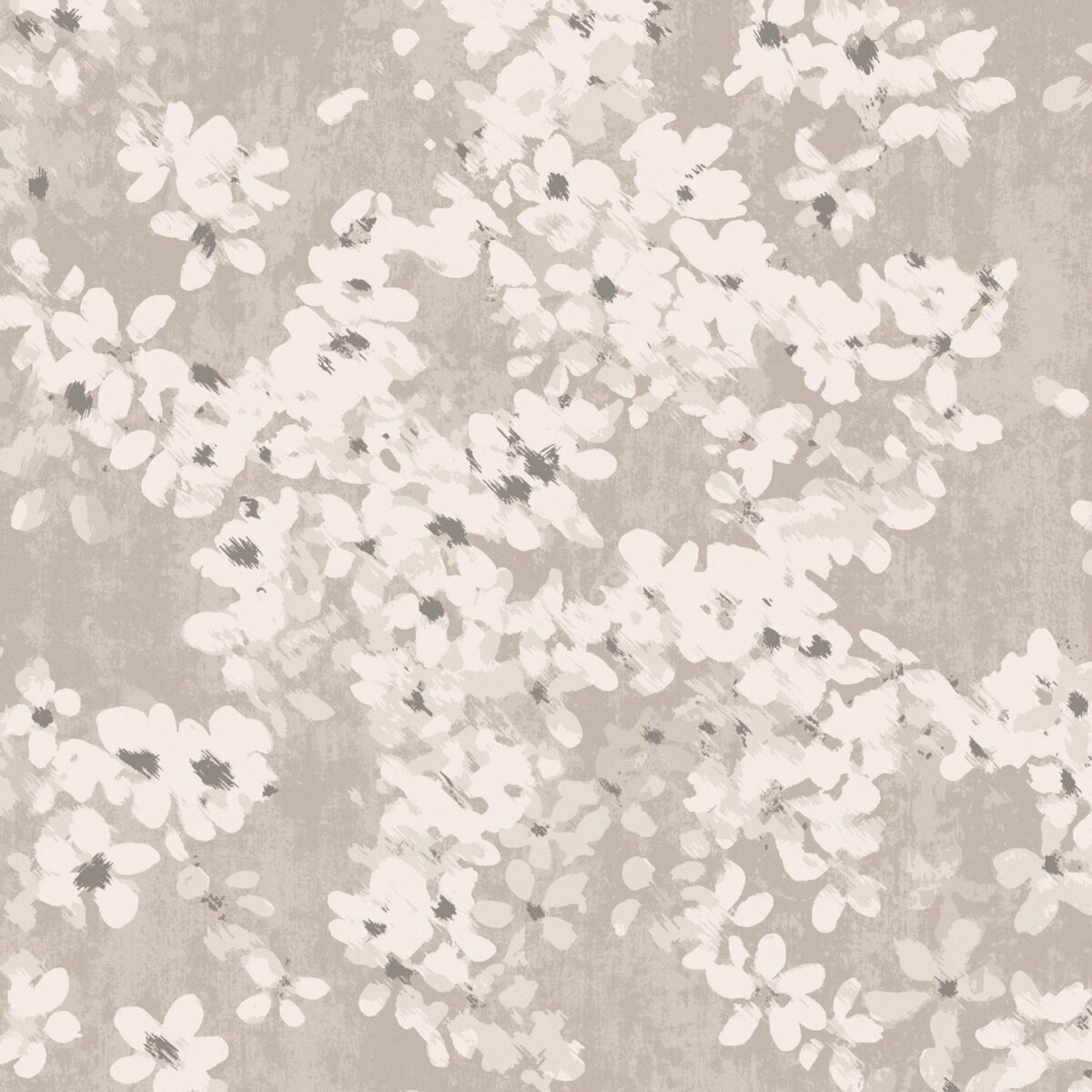Tiami Wallcovering - Perlino by black-grey botanical wallpaper from romo