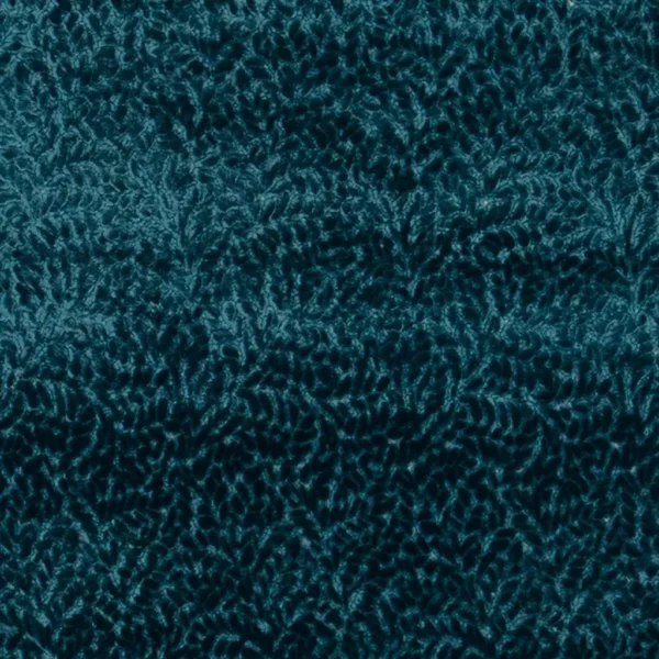 Cartouche Fabric - Teal by blue spotted velvet-chenille fabric from Designers Guild