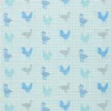 blue animal cotton fabric from Designers Guild