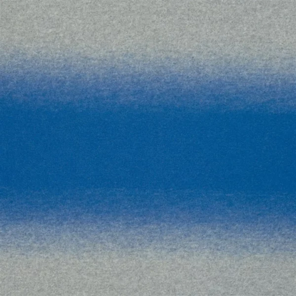 Culswick Fabric - Cobalt by black-grey striped woolen fabric from Designers Guild