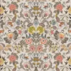 orange botanical linen fabric from Designers Guild