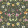 green botanical printed fabric from Designers Guild