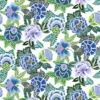 blue botanical cotton fabric from Designers Guild