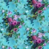 blue botanical cotton fabric from Designers Guild
