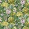 green botanical cotton fabric from Designers Guild