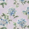 purple botanical cotton fabric from Designers Guild
