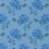 blue botanical linen fabric from Designers Guild