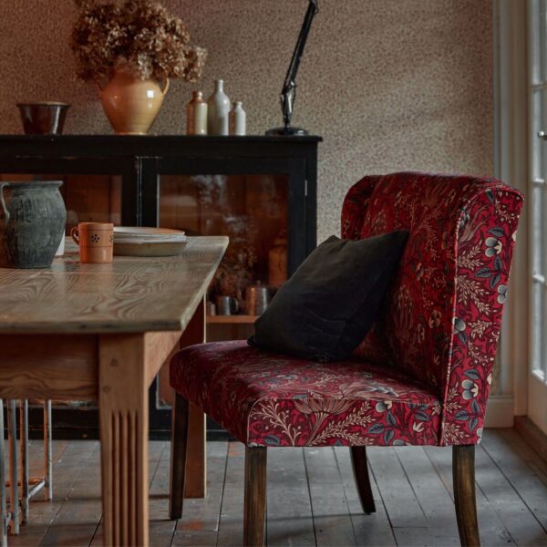 Wardle Velvet Fabric - Barbed Berry by Wardle Velvet Fabric - Barbed Berry from