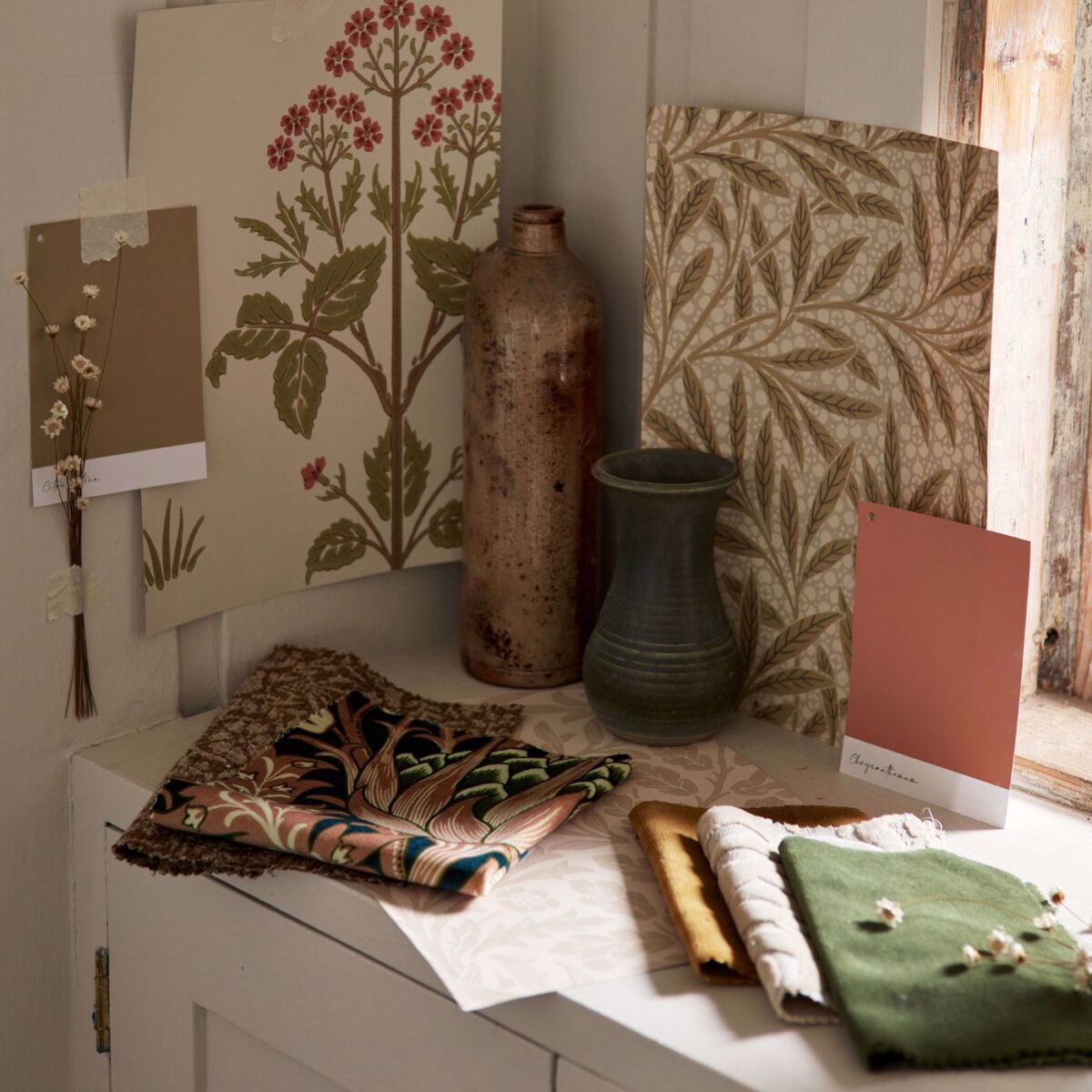 Wardle Velvet Fabric - Mumington's Stem by Wardle Velvet Fabric - Mumington's Stem from