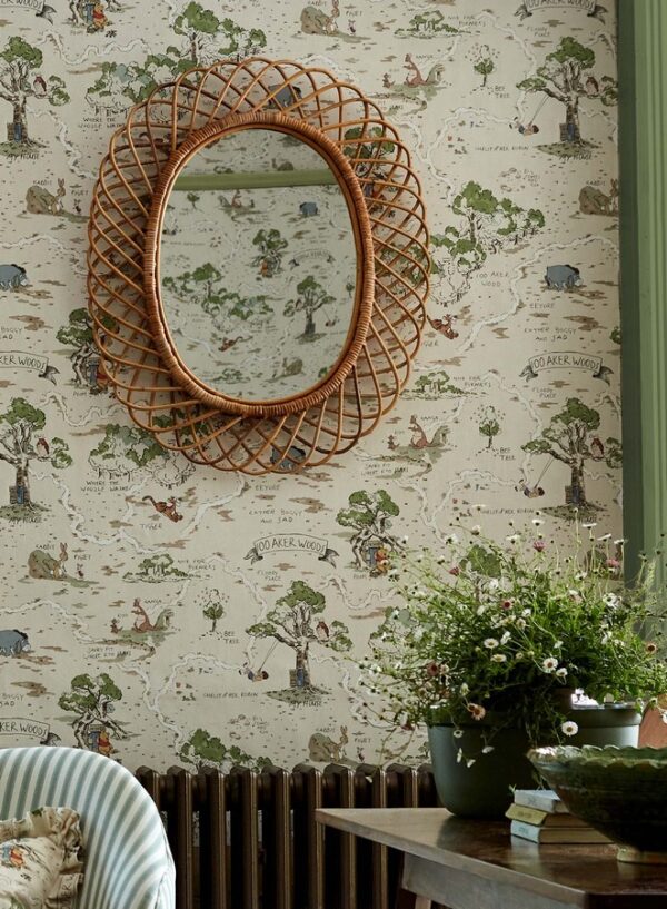 Winnie The Pooh Wallpaper - Macaron Green from