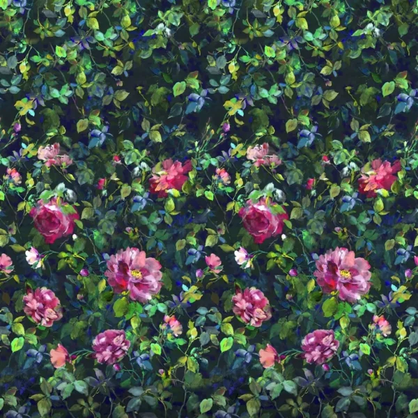 purple botanical wallpaper from designers guild
