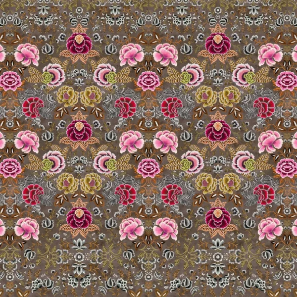 Rose De Damas Wallpaper - Cranberry by pink botanical wallpaper from designers guild