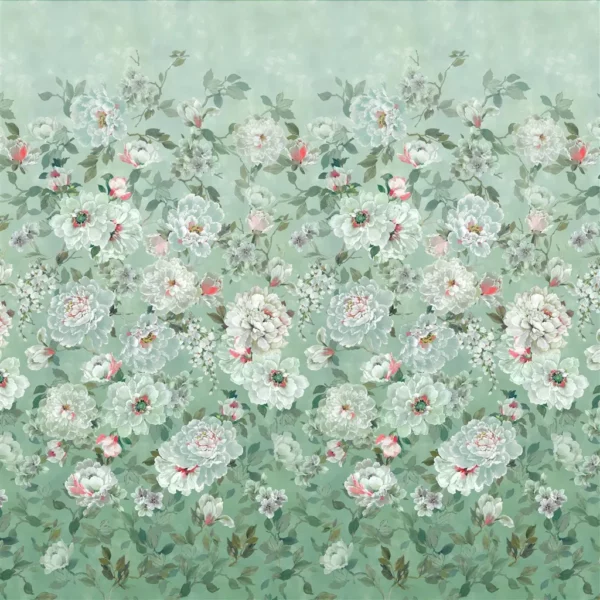 Fleur Blanche Wallpaper - Eau De Nil by green botanical wallpaper from designers guild