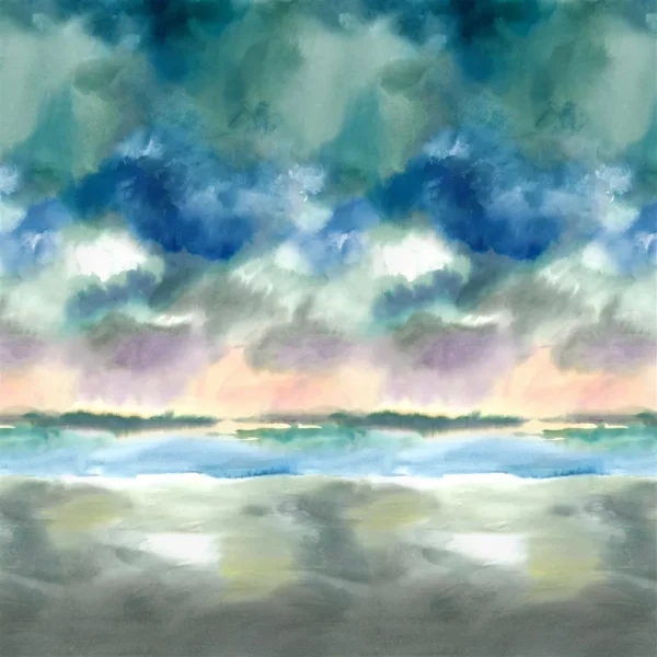 Paysage Marin Wallpaper - Sky by multicolour contemporary wallpaper from designers guild