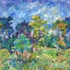 blue botanical wallpaper from designers guild