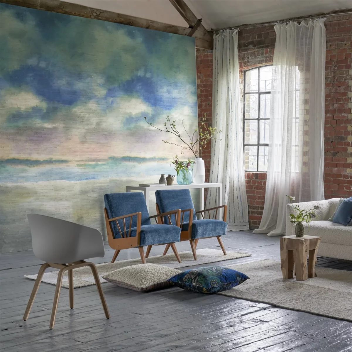 Paysage Marin Grasscloth Wallpaper - Sky by Paysage Marin Grasscloth Wallpaper - Sky from