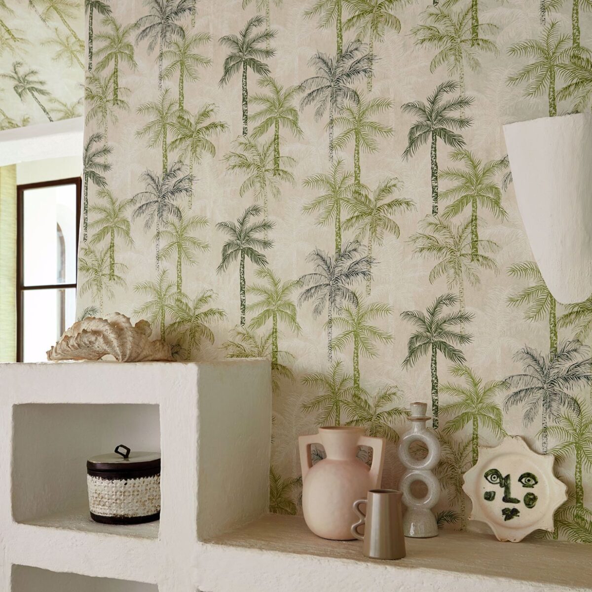 Palmyra Wallpaper - Denim by Palmyra Wallpaper - Denim from