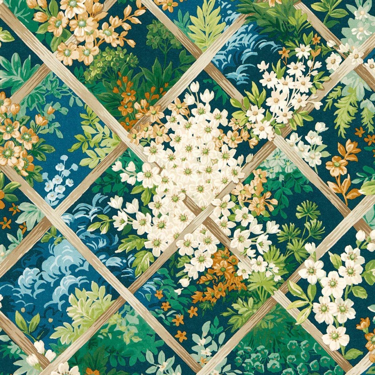Maymont Wallpaper - Forest by green botanical wallpaper from clarke & clarke