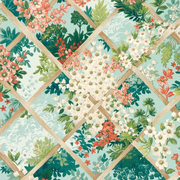 Maymont Wallpaper - Seaglass by green botanical wallpaper from clarke & clarke