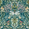 blue botanical wallpaper from clarke & clarke