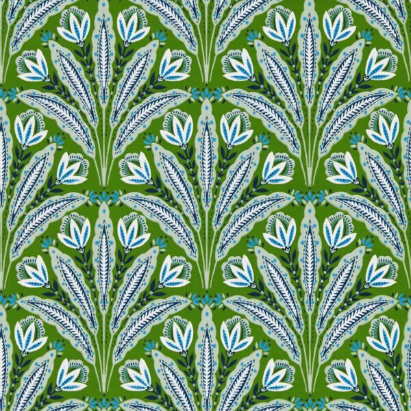 Attingham Wallpaper - Cobalt / Green by Attingham Wallpaper - Cobalt / Green from
