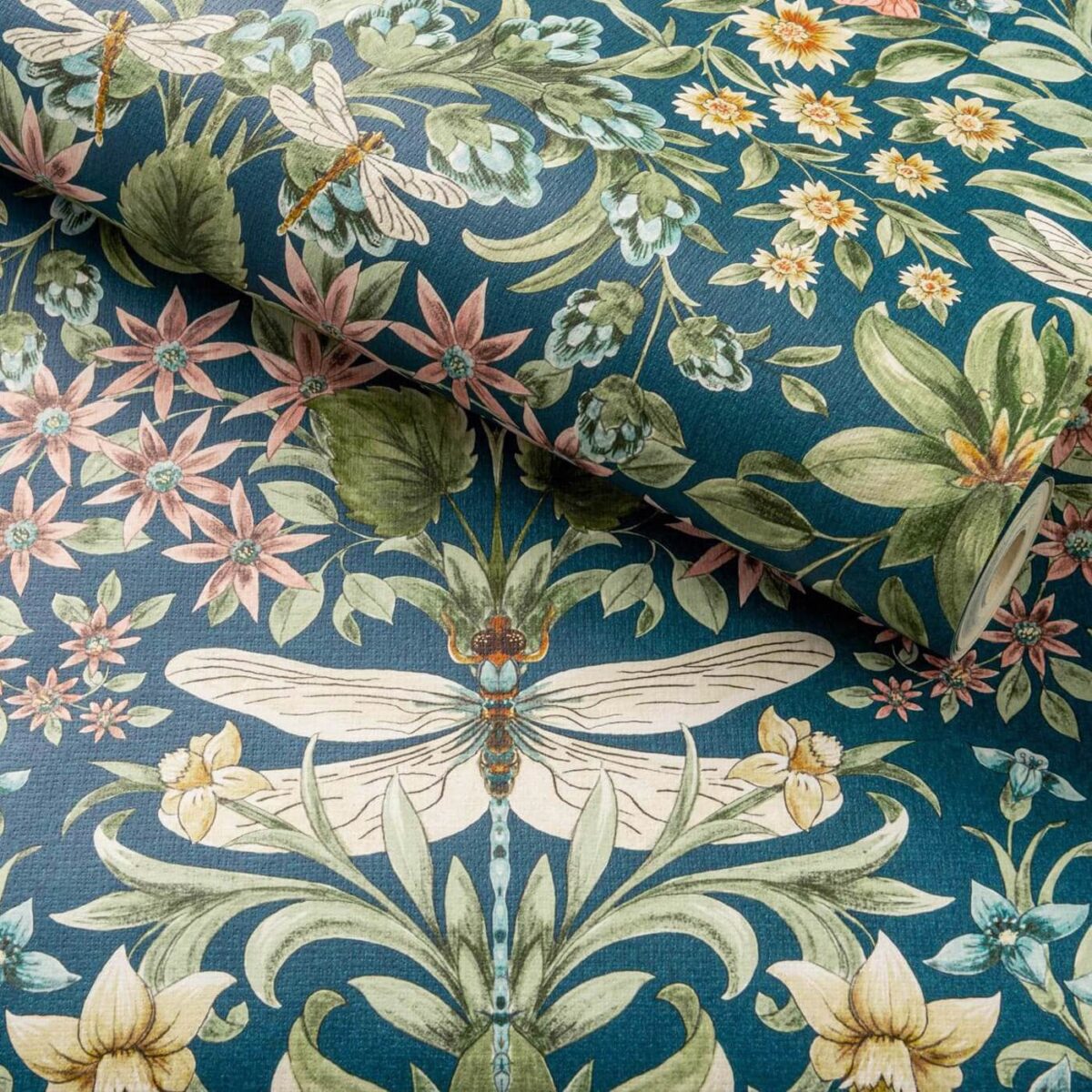 Mirabell Wallpaper - Teal by Mirabell Wallpaper - Teal from