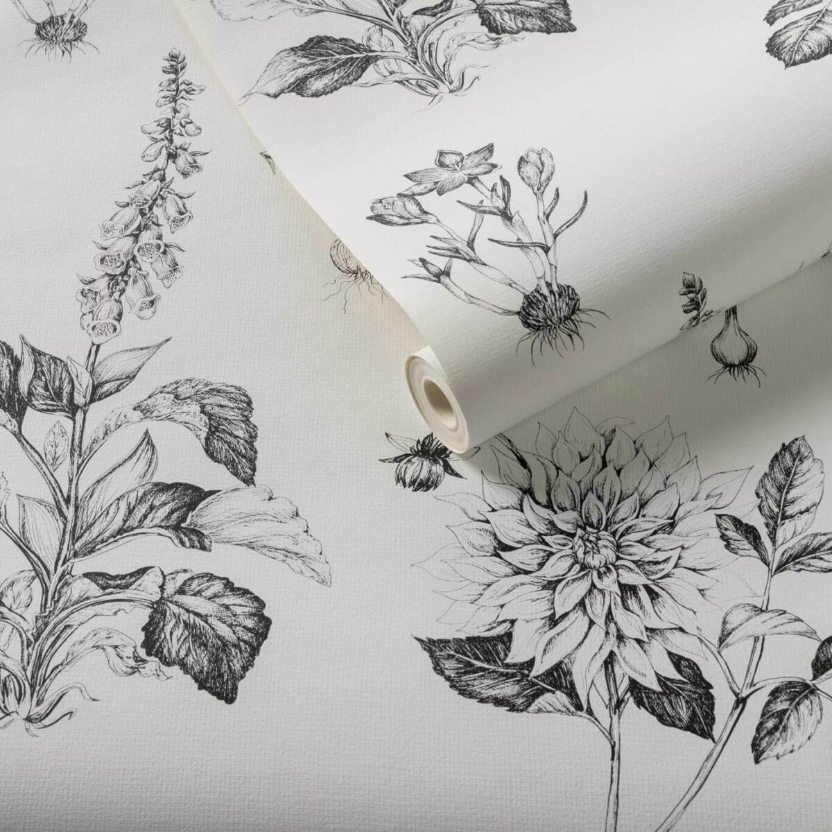 Roseraie Wallpaper - Charcoal by Roseraie Wallpaper - Charcoal from