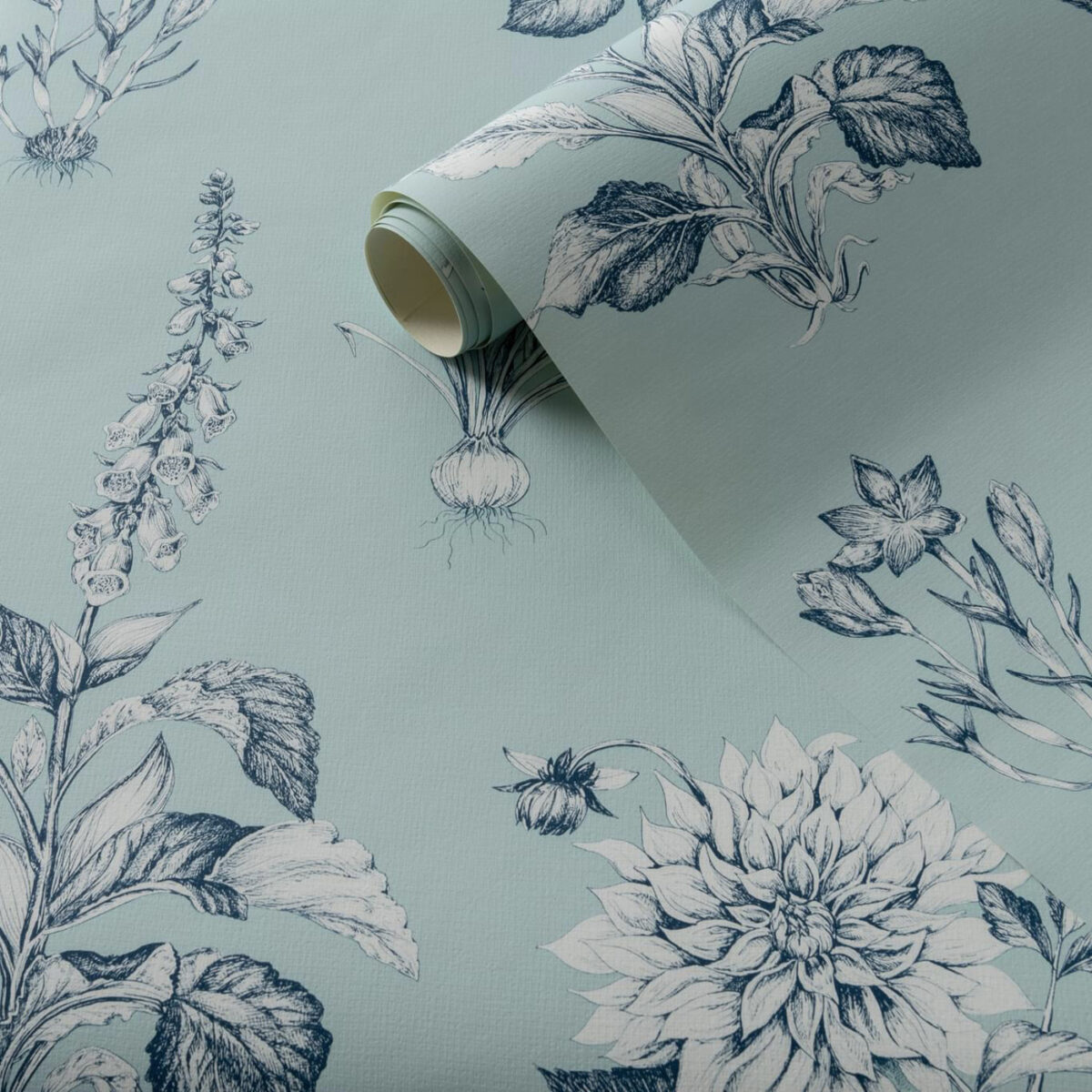 Roseraie Wallpaper - Seaglass by Roseraie Wallpaper - Seaglass from
