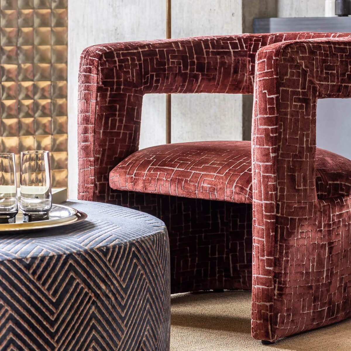Kupka Fabric - Copper by Kupka Fabric - Copper from