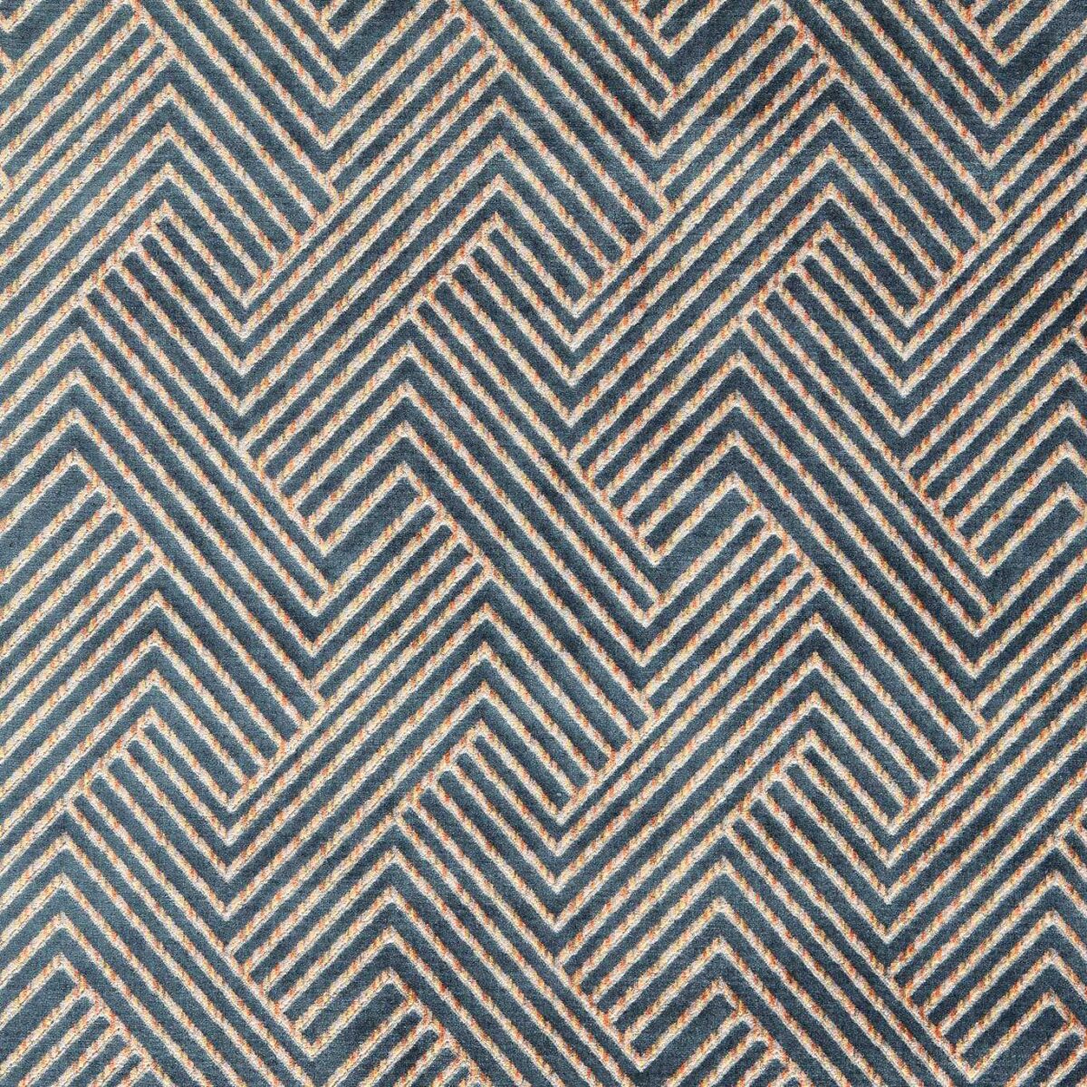 Grassetto Fabric - Multi by multicolour contemporary velvet-chenille fabric from Clarke & Clarke