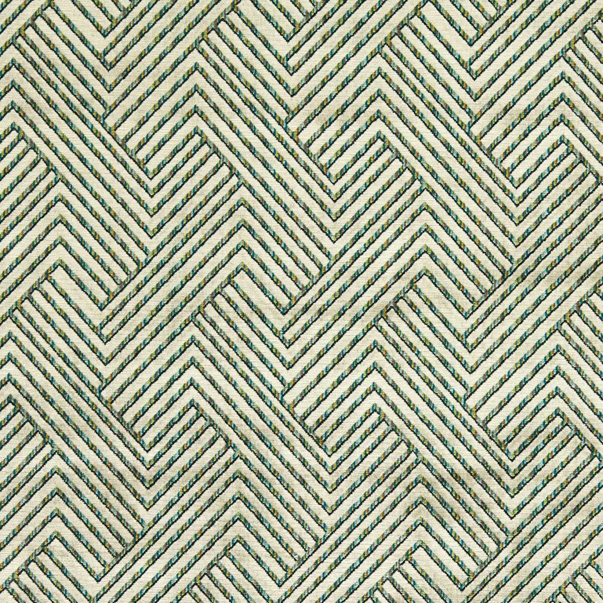 Grassetto Fabric - Peacock by green contemporary velvet-chenille fabric from Clarke & Clarke