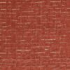red geometric velvet-chenille fabric from Clarke & Clarke